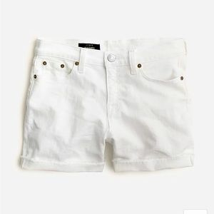 White stretchy j crew Jean shorts